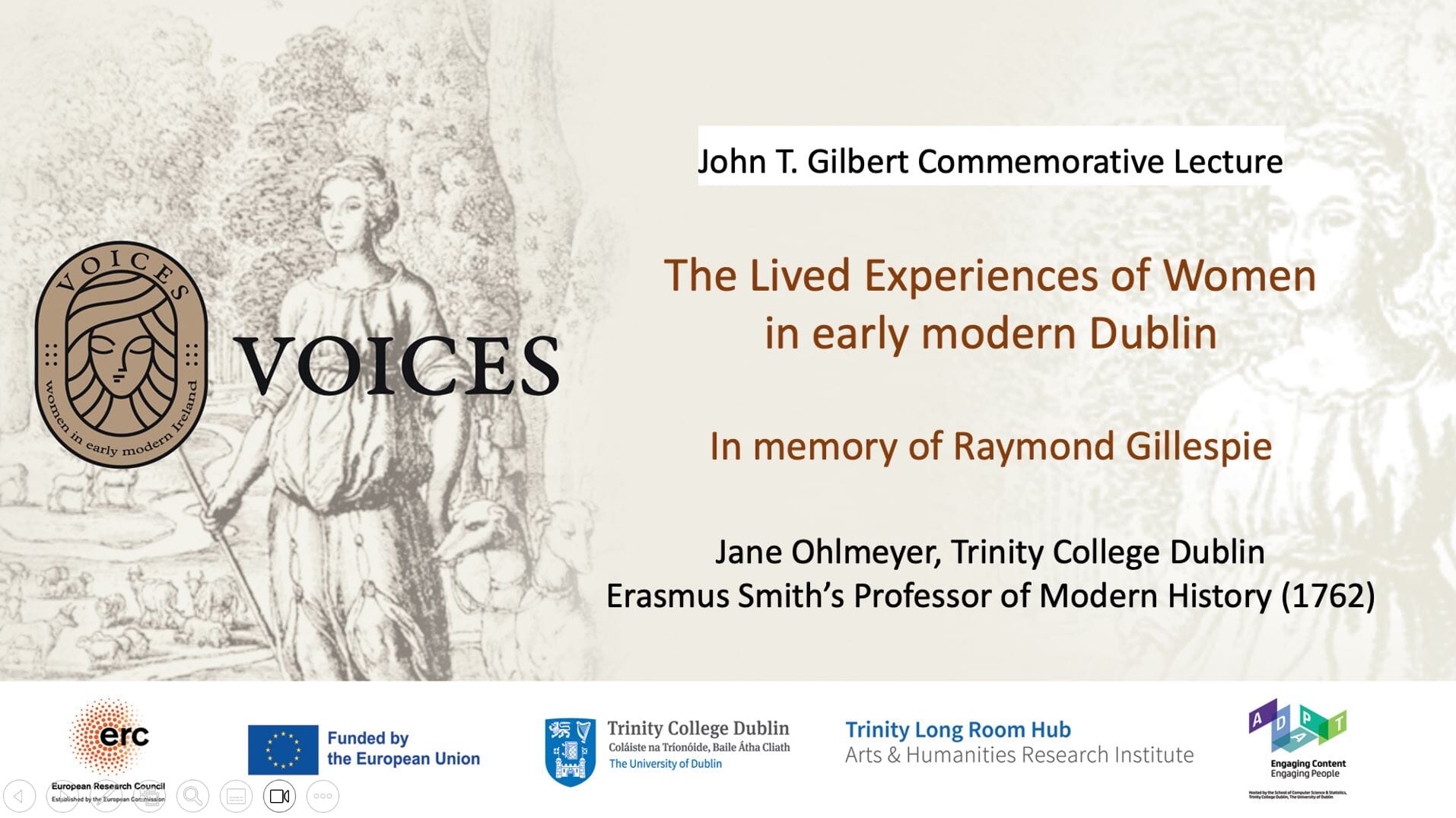 27th Annual Sir John T. Gilbert Commemorative Lecture